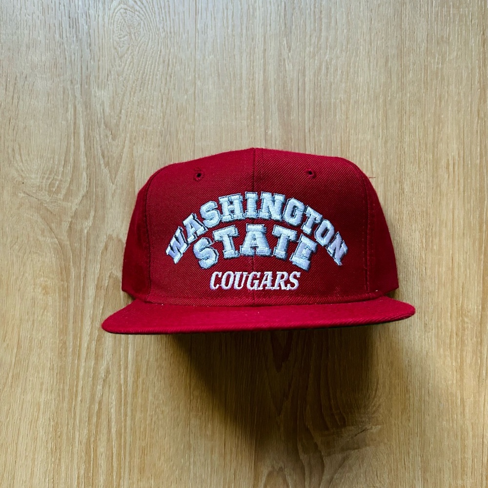 New Era Red Snapback Hat Washington State Cougars DEADSTOCK